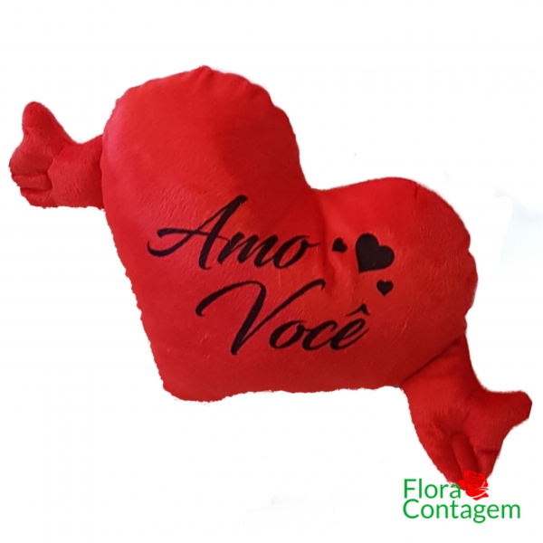 Coração Grande Pelúcia Vermelho